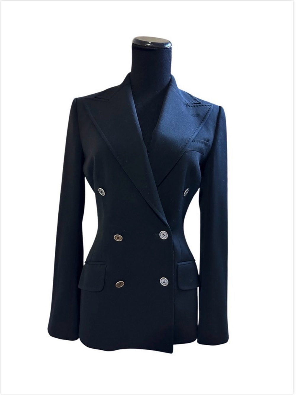 Dolce & Gabbana Double Breasted Fitted Women’s Blazer Jacket With Leopard Lining